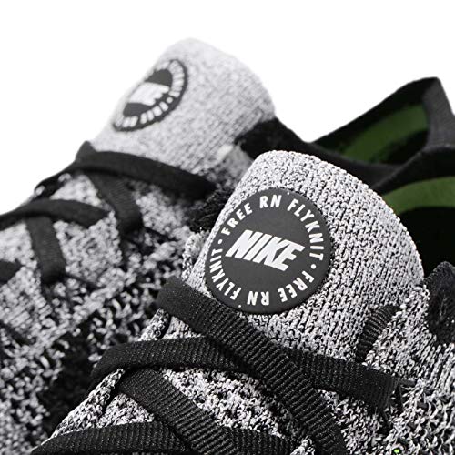 Nike Men's Free Run Flyknit 2018 Running Shoes, White White Black 101, 7.5