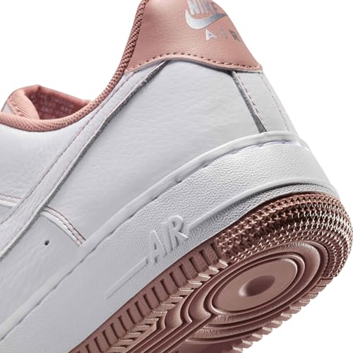 Womens Nike Air Force 1 '07 Mini Jewel 'White/Particle Pink/Metallic Silver'