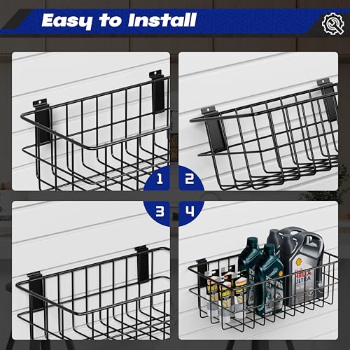 janasse 35PCS Slatwall Accessories for Garage Organization Workshop Storage