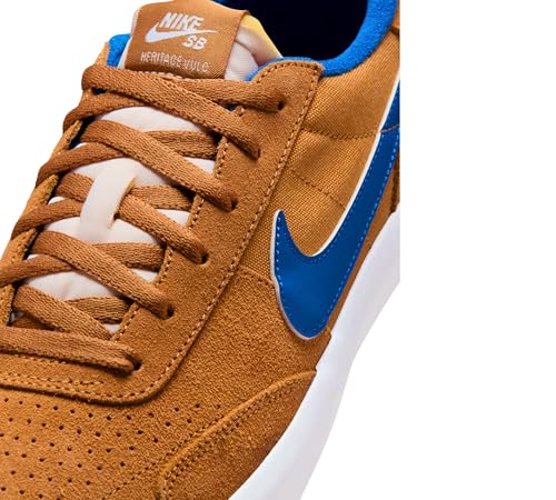 Nike SB Heritage Vulc Mens Trainers, Flax/Team Royal-Flax/White CD5010-200, Size 9.5 US