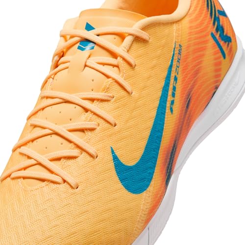 Nike Mercurial Vapor 16 Academy Kylian Mbappe Indoor/Court Low-Top Soccer Shoes (Melon Tint/Igloo/Neo Turquoise) Size 8