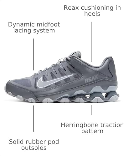 Nike Men's Reax 8 Tr Mesh, Cool Grey/Wolf Grey-Pure Platinum, 10