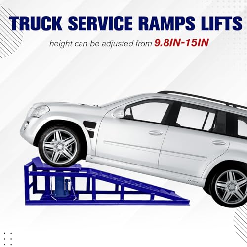 2 Pack Hydraulic Car Service Ramps,Low Profile Car Lift Service Ramps