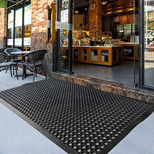 Uniboho Rubber Floor Mats Anti Slip 60"x35" for Outside Entrance
