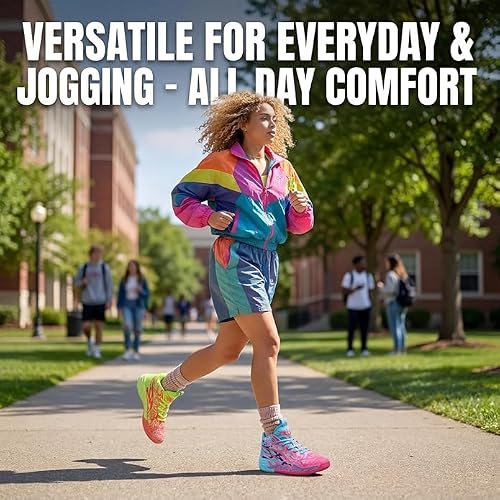 Y2K Basketball Boots Mesh Breathable Fire Stylish Shoes for Sports and Casual Wear with Unique Flame Design Mid-Top Casual Ankle (Blue+Green,8)