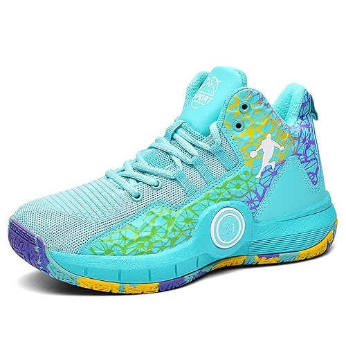 Aiscahent Basketball Shoes for Boys and Girls, Walking Running Shoes Breathable Comfortable Boys Sneakers for Little and Big Kids
