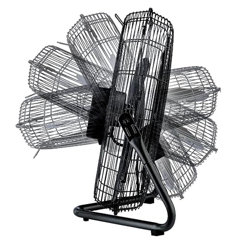 Lasko 20" Black High Velocity Wall Mount Fan with Pivoting Head - 3 Speeds, Ideal Wall Mount Fan or Floor Fans for Home, Garage, Attic, 2264QM