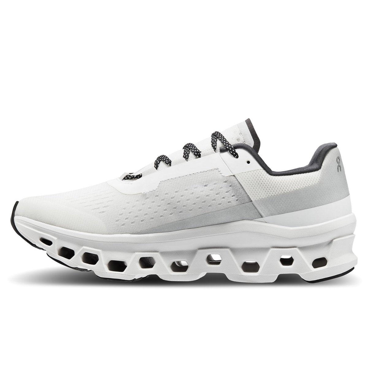 ON Cloudmonster Men's Running Shoes, White, 13
