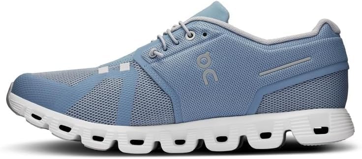 On Men's Cloud 5 Sneakers, Chambray/White, 11 Medium US