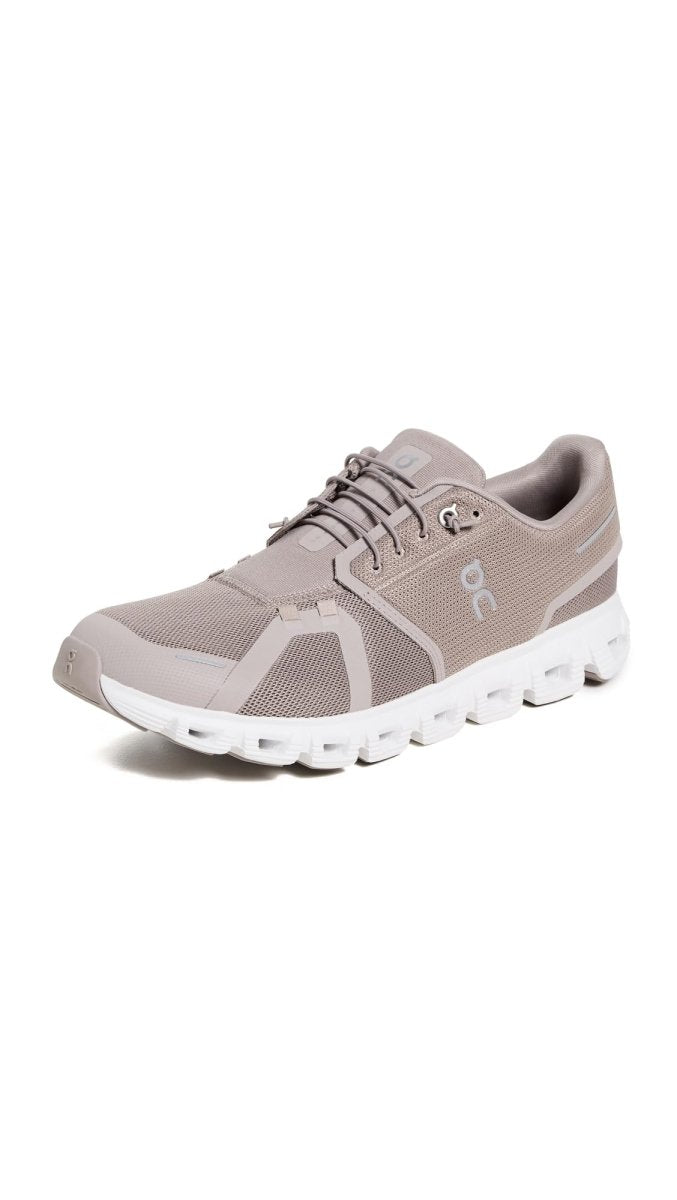 On Men's Cloud 6 Sneakers, Fog/White, 11 Medium US