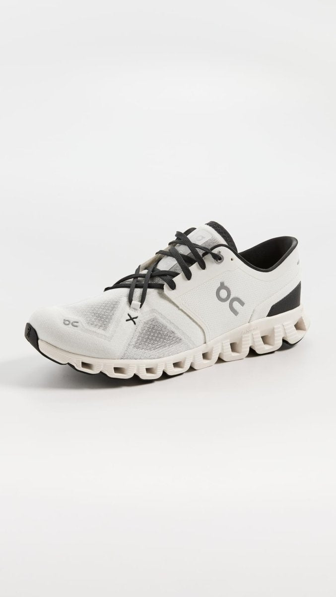 On Men's Cloud X 3 Sneakers, Ivory/Black, 10.5 Medium US