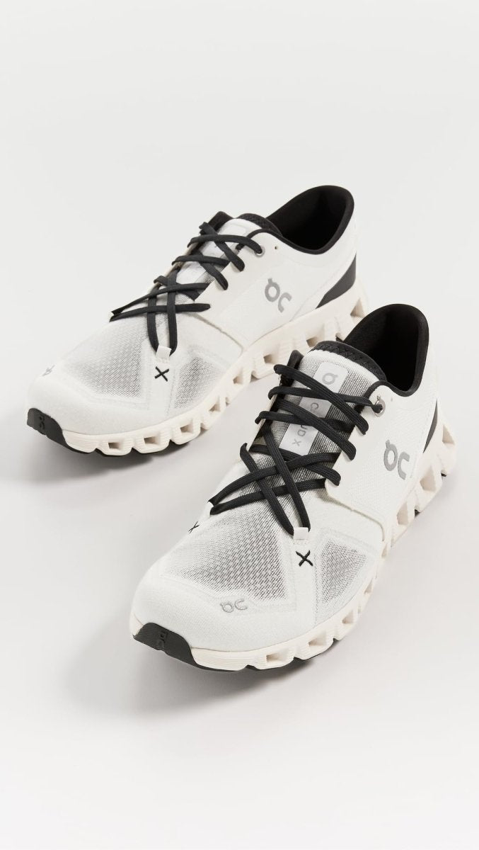 On Men's Cloud X 3 Sneakers, Ivory/Black, 10.5 Medium US
