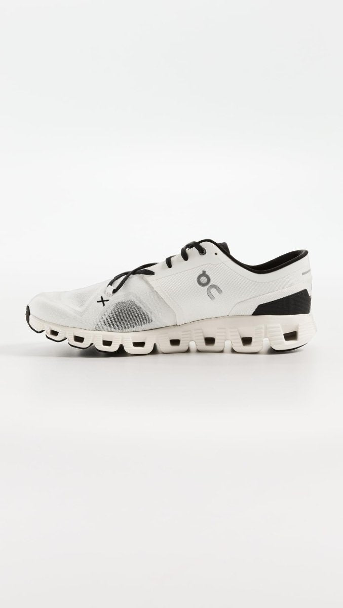 On Men's Cloud X 3 Sneakers, Ivory/Black, 10.5 Medium US