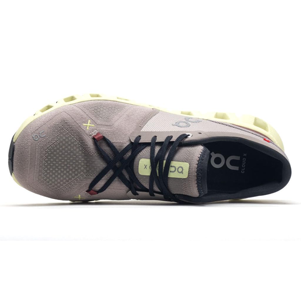 On Mens Cloud X 3 Textile Synthetic Fog Hay Trainers 9.5 US