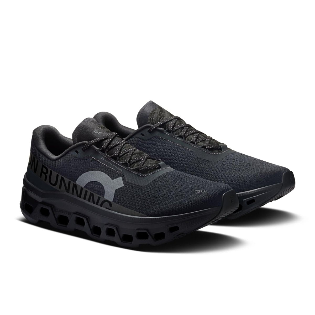 On Men's Cloudmonster 1 Sneakers, Black/Black, 11 Medium US