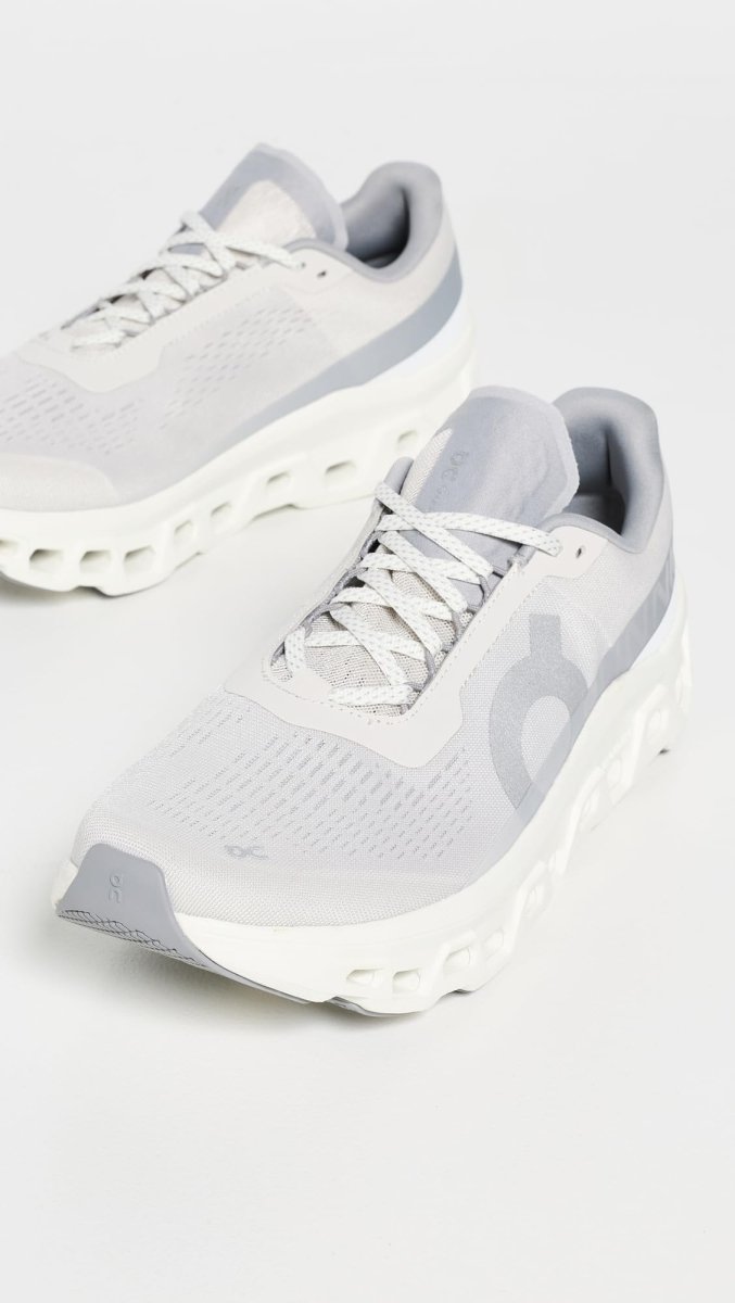 On Men's Cloudmonster 1 Sneakers, Pearl/Ivory, 8 Medium US