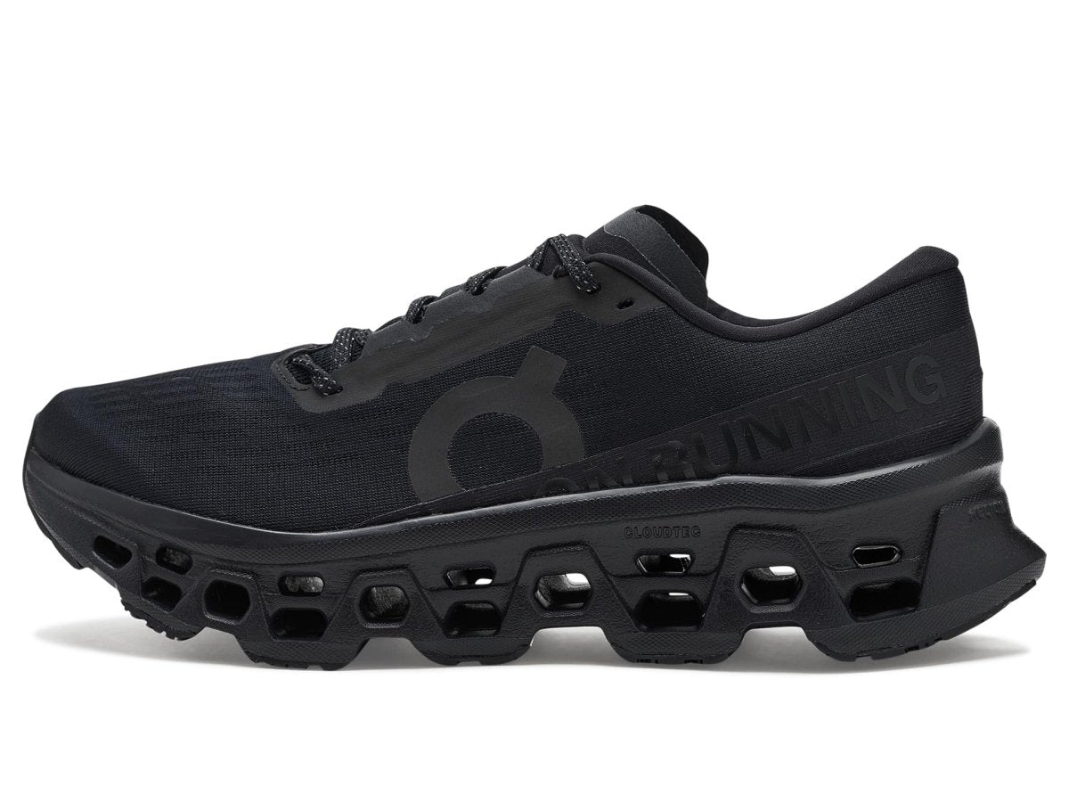 On Men's Cloudmonster 3 Sneaker, Black/Black, 10.5