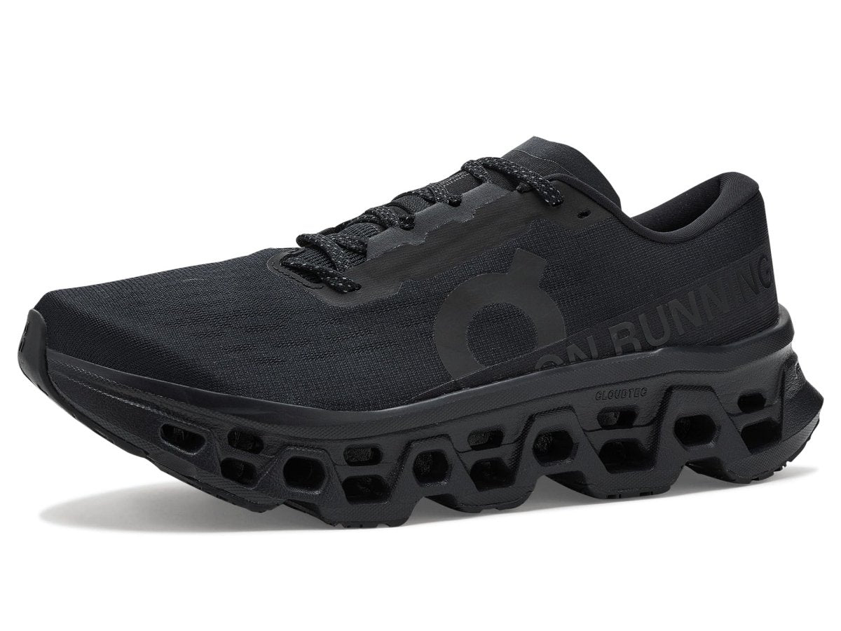 On Men's Cloudmonster 3 Sneaker, Black/Black, 10.5
