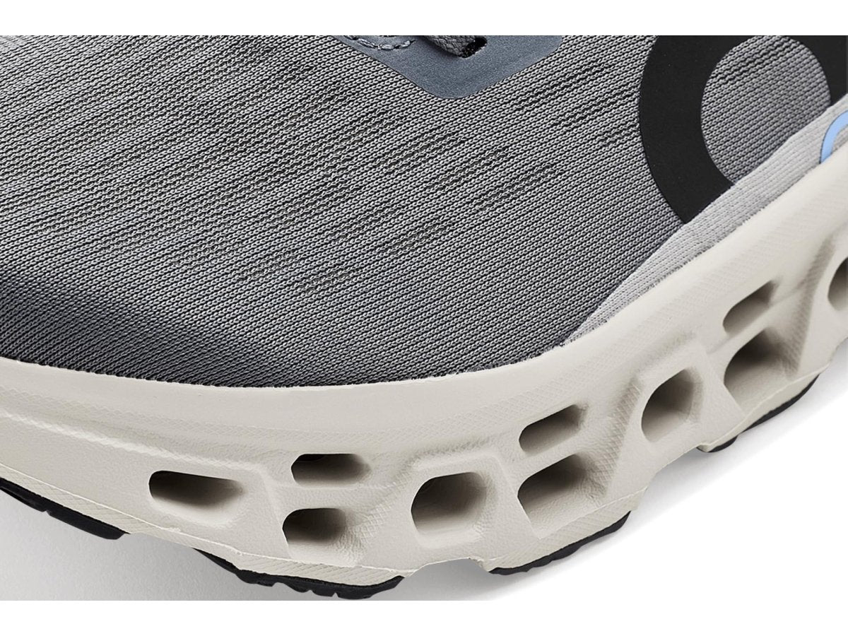 On Men's Cloudmonster 3 Sneaker, Rock/Silver, 10.5