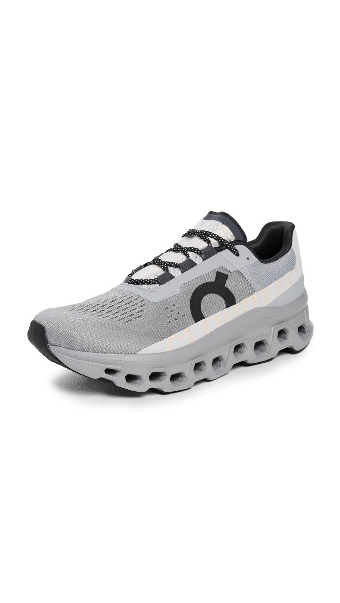 On Men's Cloudmonster Sneakers, Alloy/Silver, 13 Medium US