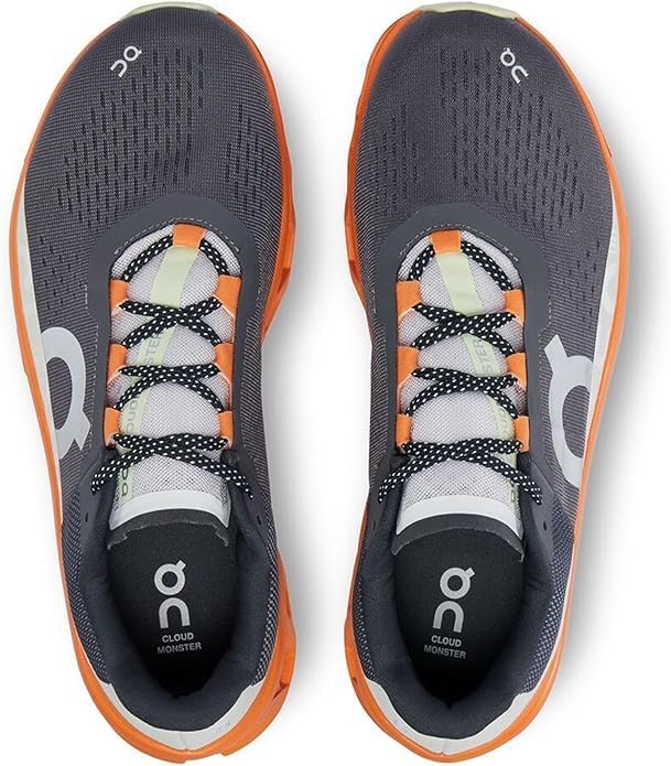 On Men's Cloudmonster Sneakers, Eclipse/Turmeric, 10 Medium US