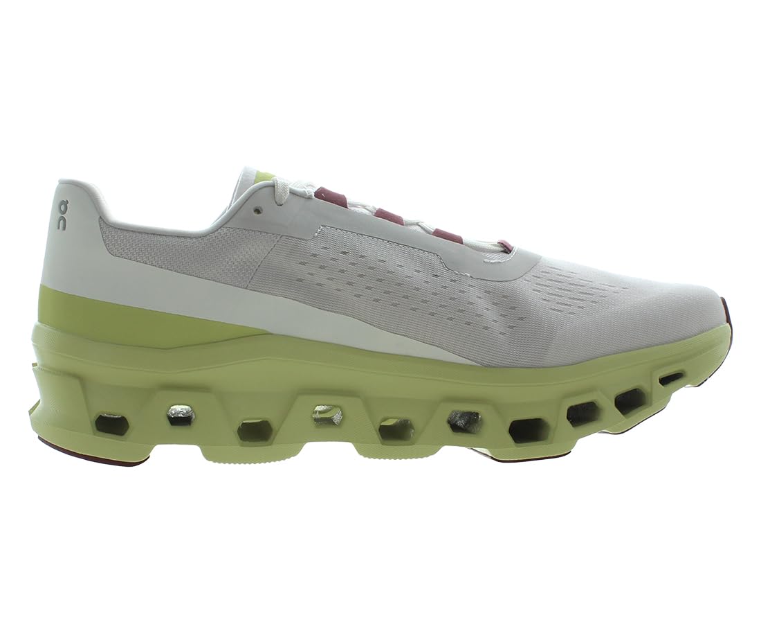 On Men's Cloudmonster Sneakers, Frost/Acacia, 13