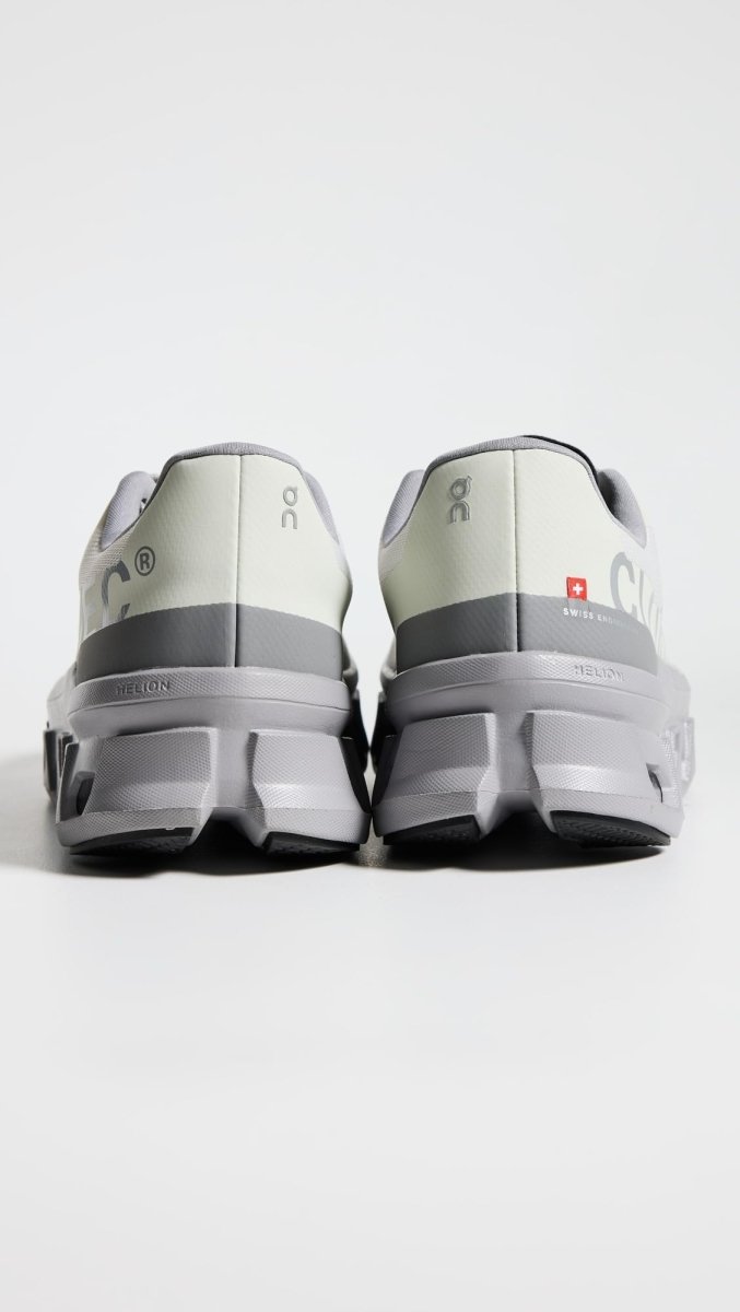 On Men's Cloudmonster Sneakers, Ice | Alloy, Grey, 13 Medium US
