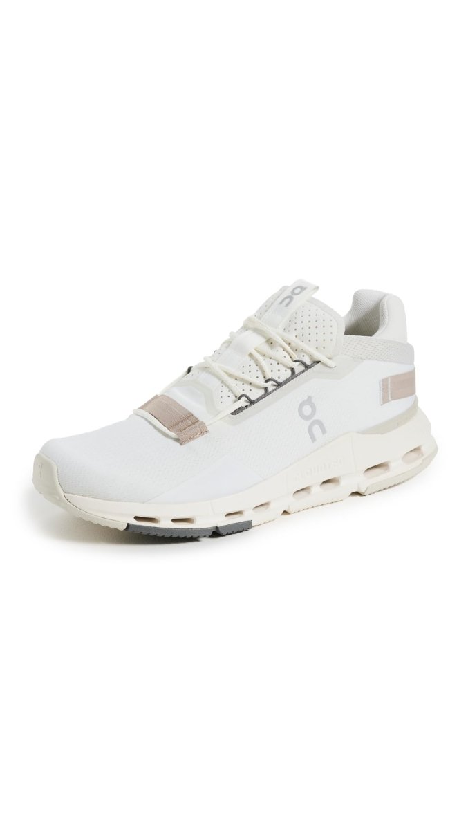 On Men's Cloudnova 2 Sneakers, Ice/Sand, 8 Medium US