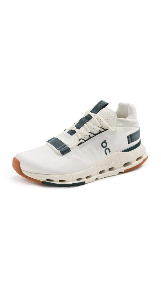 On Men's Cloudnova 2 Sneakers, Ivory/Olive, Green, Off White, 8 Medium US