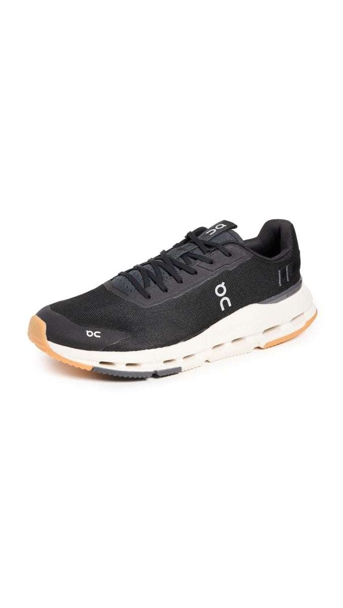 On Men's Cloudnova Form 2 Sneakers, Black | Ivory, 8 Medium US