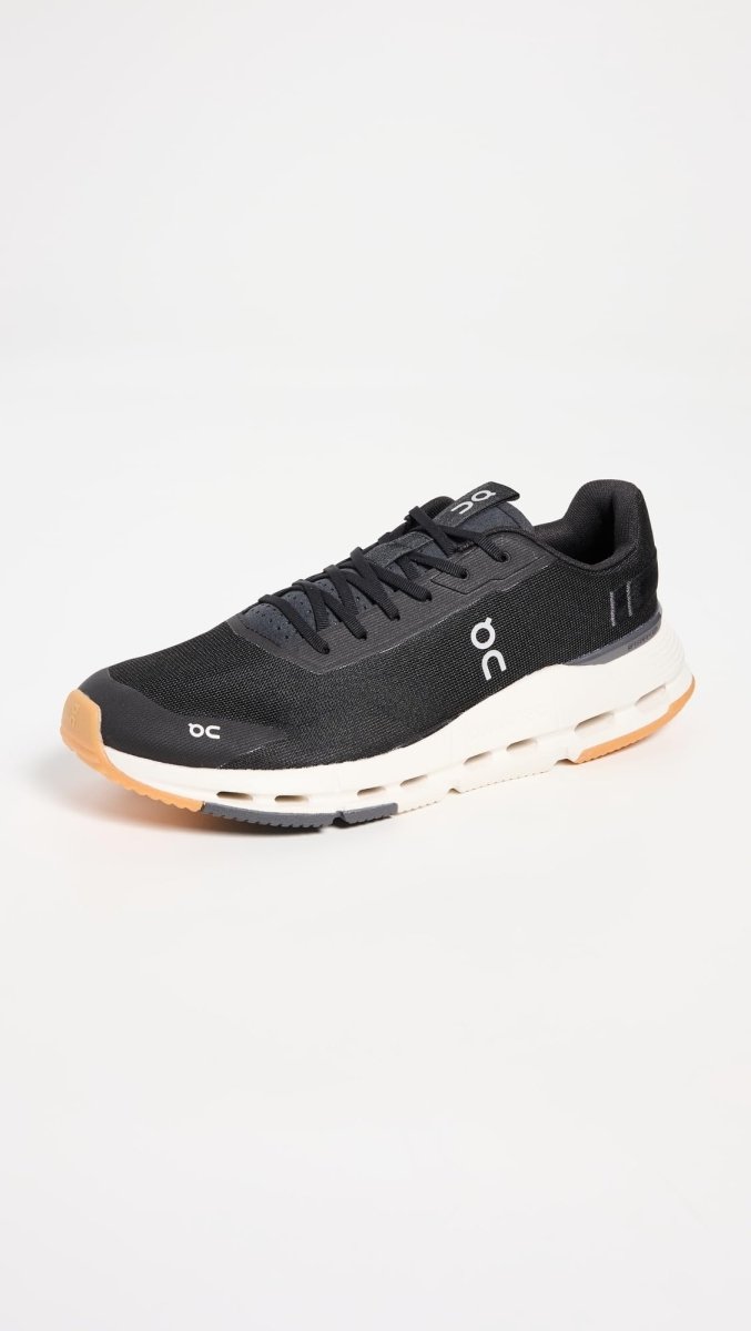 On Men's Cloudnova Form 2 Sneakers, Black | Ivory, 8 Medium US