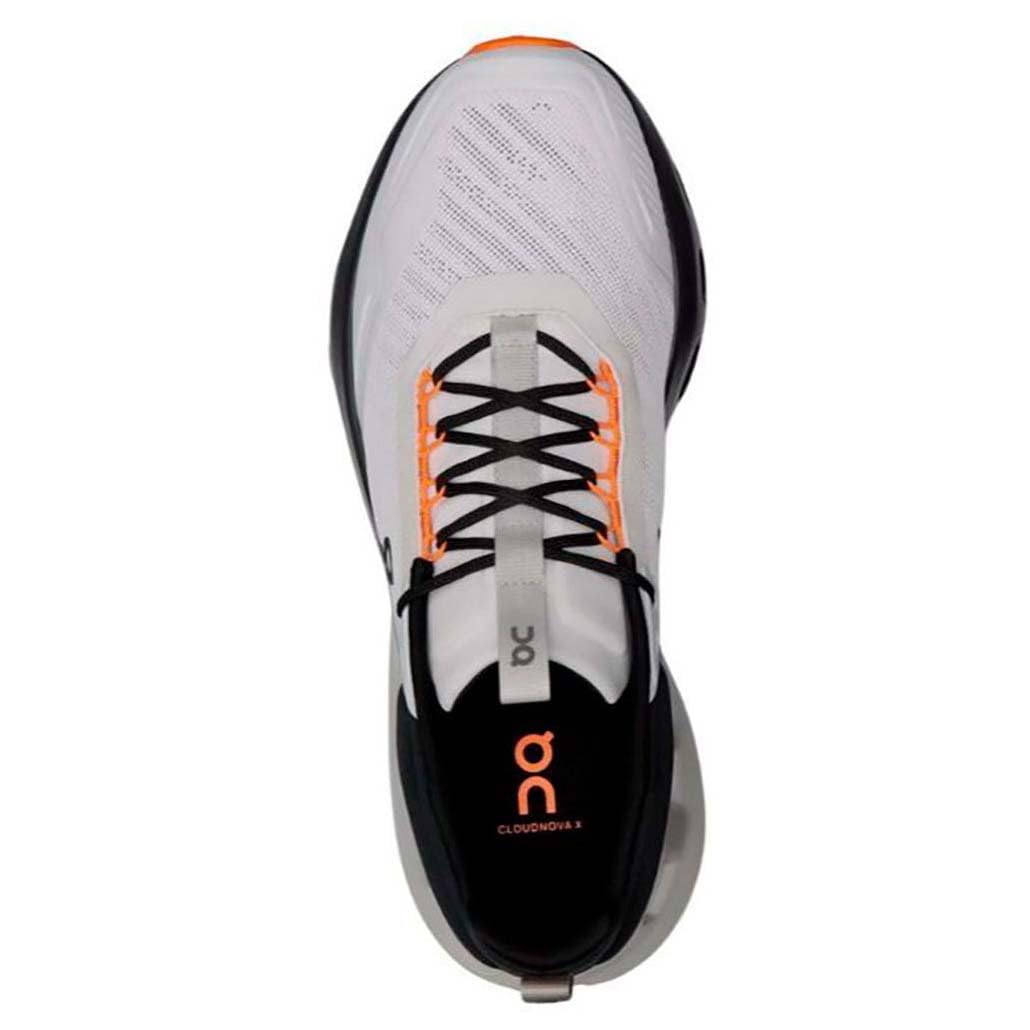 On Mens, Cloudnova X Frost/Orange 10.5 Medium