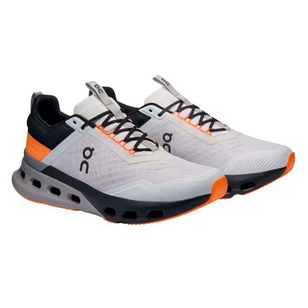 On Mens, Cloudnova X Frost/Orange 10.5 Medium