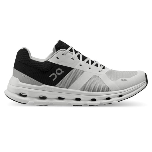 On Men's Cloudrunner Sneakers, Glacier | Black, 12.5 Medium US