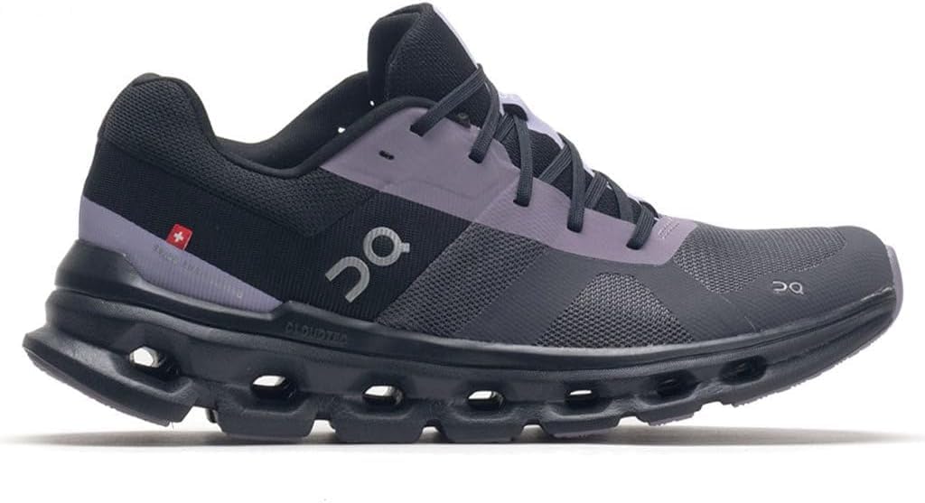 On Men's Cloudrunner Sneakers, Iron/Black, 9 Medium US