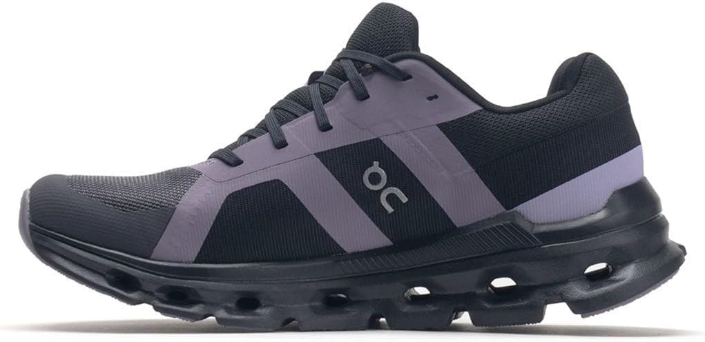 On Men's Cloudrunner Sneakers, Iron/Black, 9 Medium US