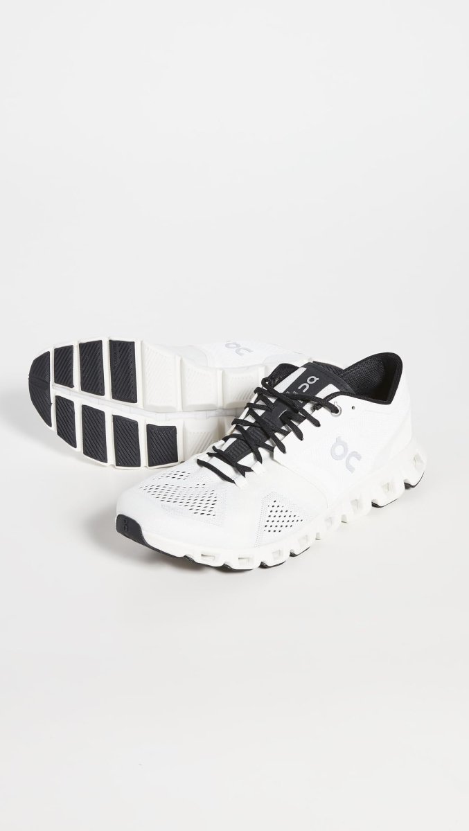 On Running Mens Cloud X Synthetic Textile White Black Trainers 10 US