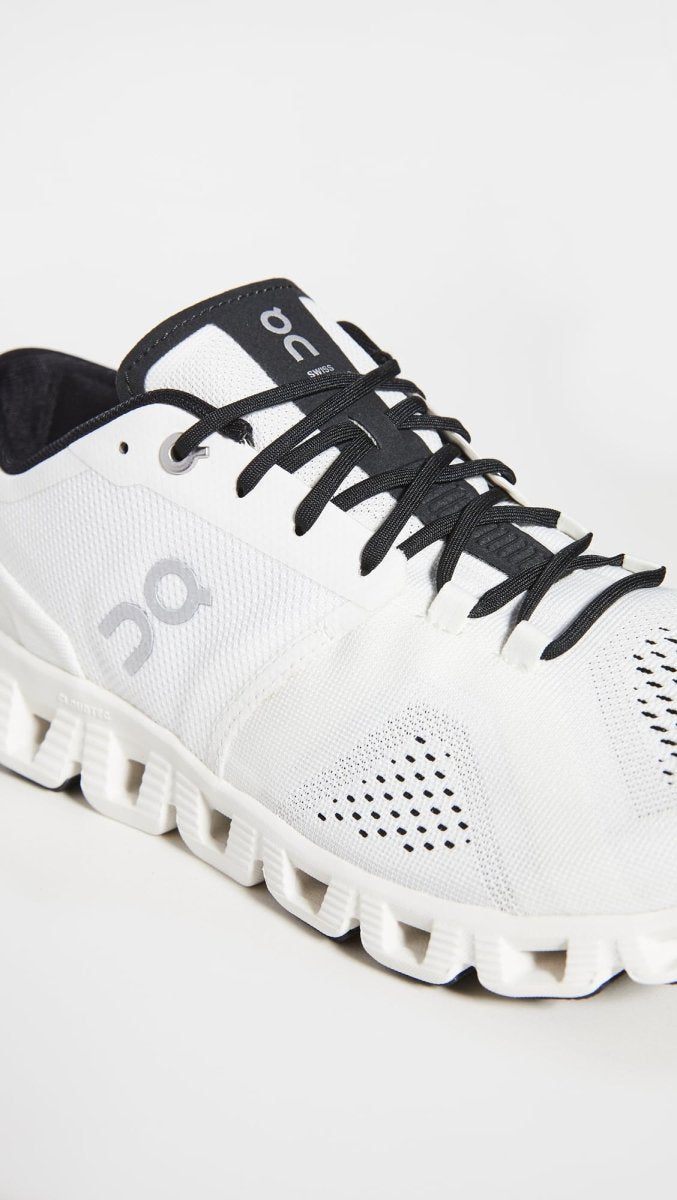 On Running Mens Cloud X Synthetic Textile White Black Trainers 10 US