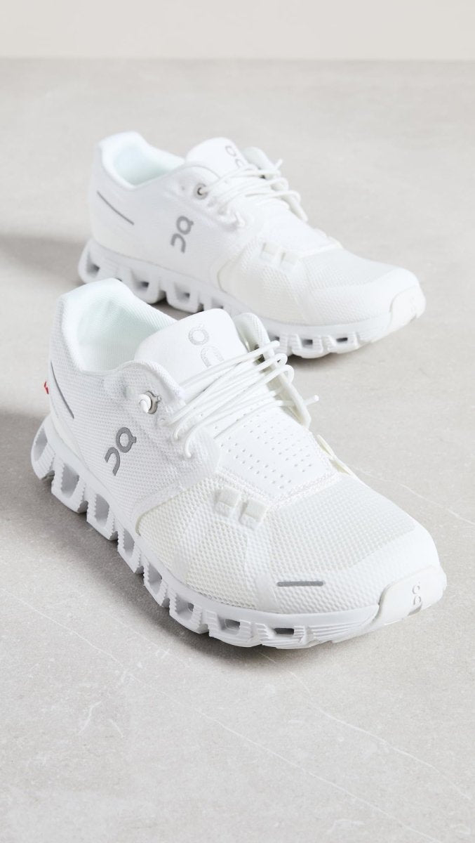 On Women's Cloud 5 Sneakers, All White, 6 Medium US