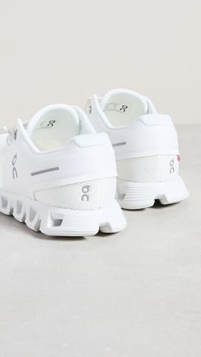 On Women's Cloud 5 Sneakers, All White, 8.5 Medium US