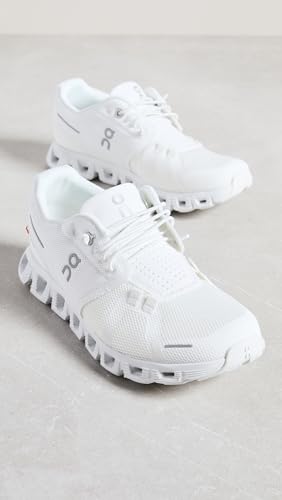On Women's Cloud 5 Sneakers, All White, 8.5 Medium US