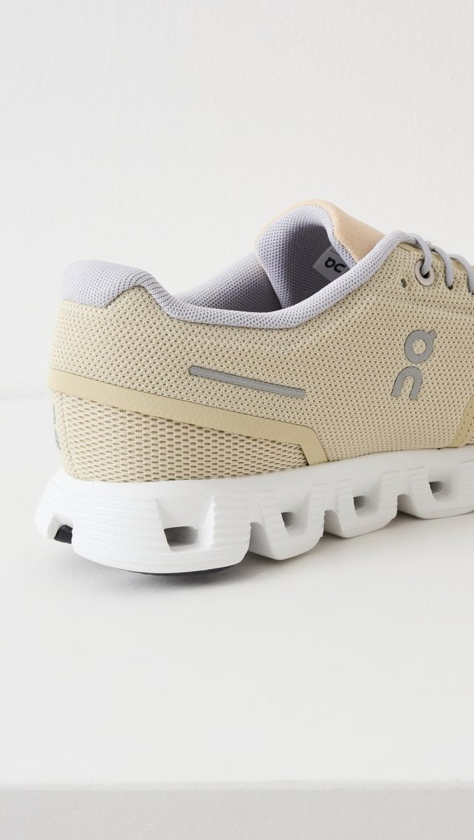 On Women's Cloud 5 Sneakers, Haze | Sand, Tan, Off White, 6 Medium US