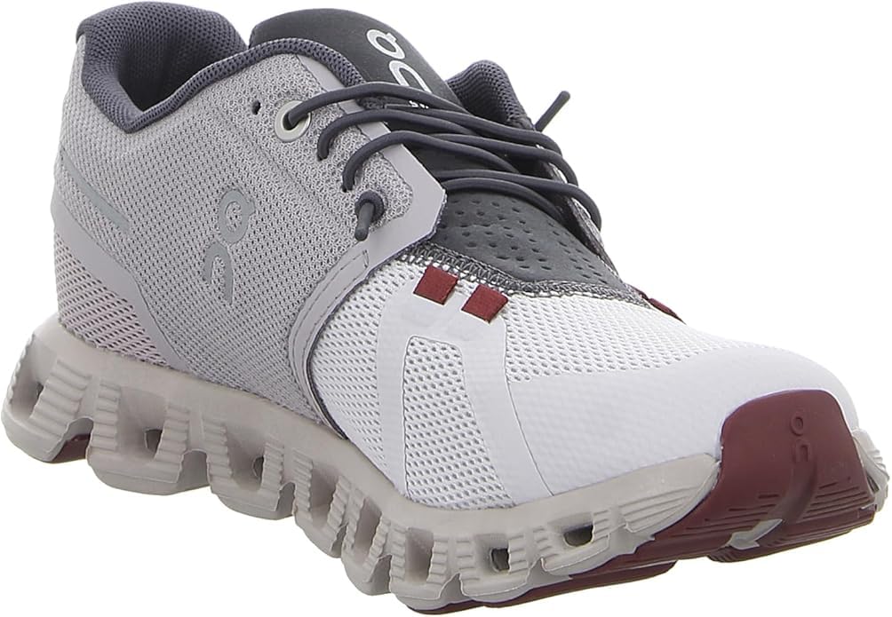 On Women's Cloud 5 Sneakers, Pearl/Frost, 5 Medium US