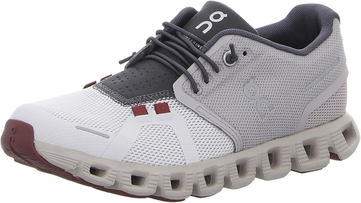 On Women's Cloud 5 Sneakers, Pearl/Frost, 5 Medium US