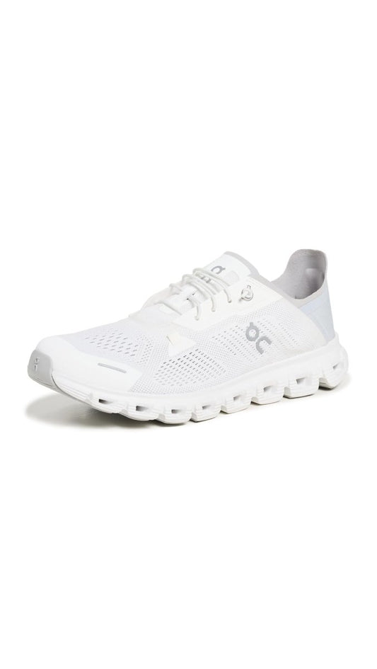 On Women's Cloud 6 Coast Sneakers, White/Glacier, 7 Medium US