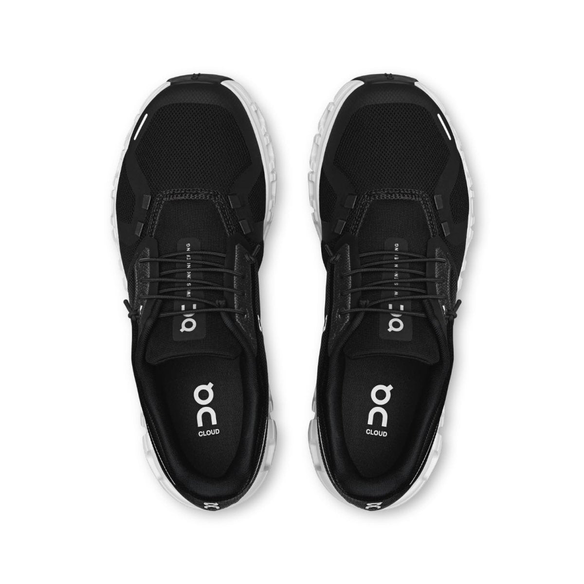 On Women's Cloud 6 Sneakers, Black | White, 7.5 Medium US