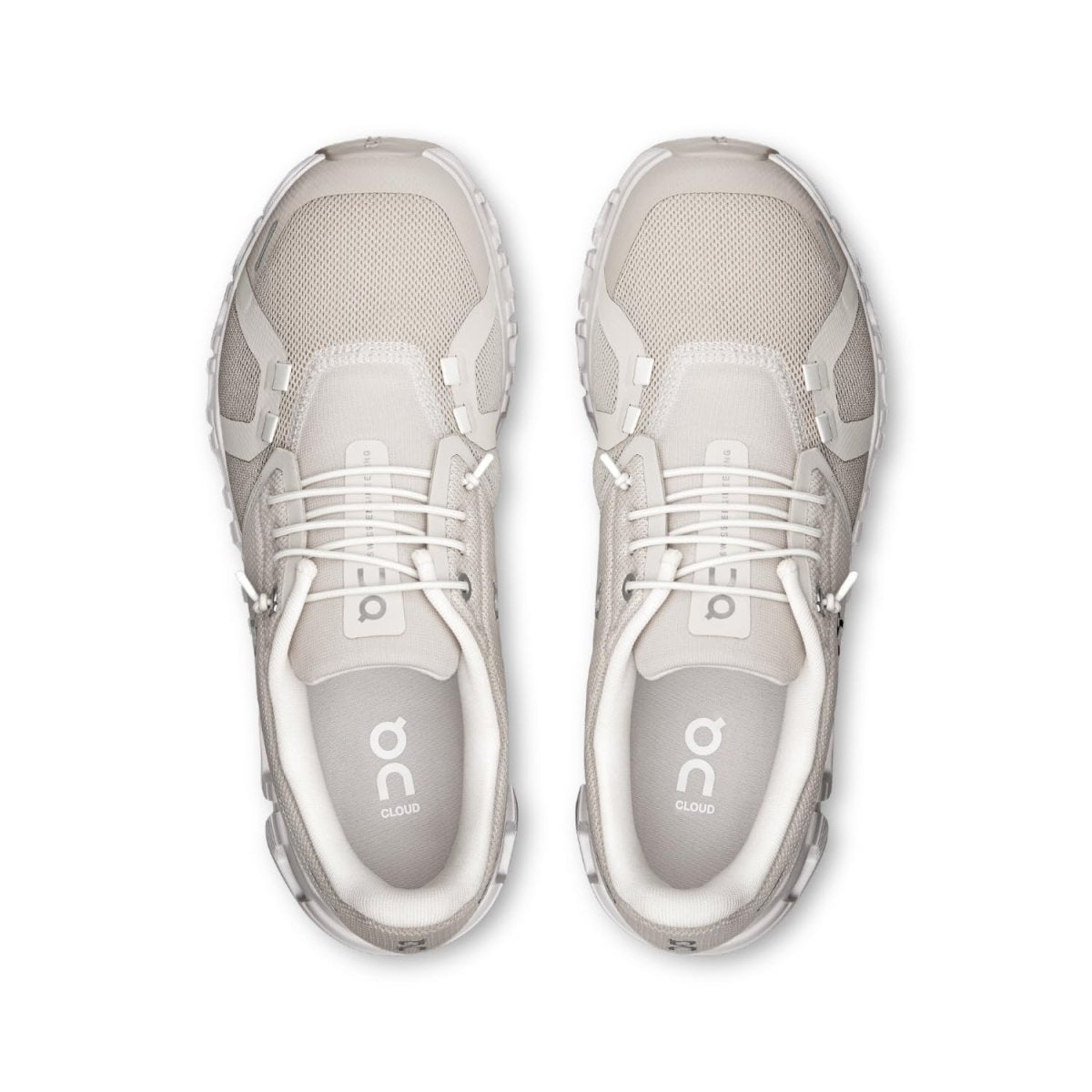 On Women's Cloud 6 Sneakers, Pearl/White, 7.5 Medium US