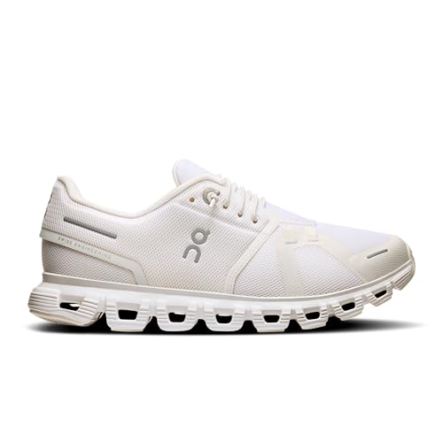 On Women's Cloud 6 Sneakers, White, 8 Medium US