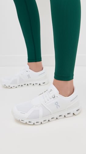 On Women's Cloud 6 Sneakers, White, 8 Medium US