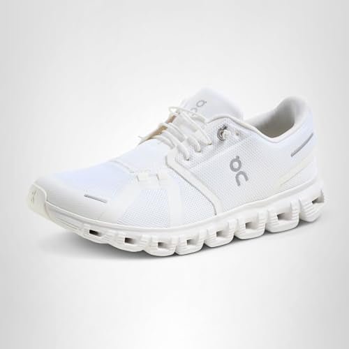 On Women's Cloud 6 Sneakers, White, 8 Medium US